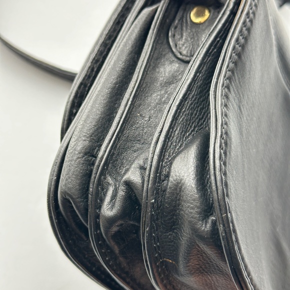 Vintage Dooney & Bourke Black and Brown Leather Crossbody Bag - Picture 10 of 15